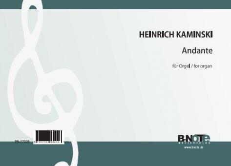 Andante in e flat minor for organ 