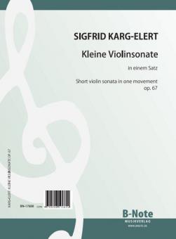 Short violin sonata in one movement op.67 