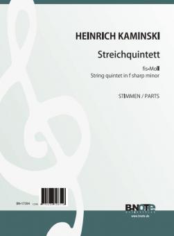 String quintet in f sharp minor (parts) 