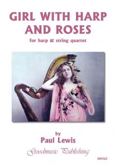 Girl with Harp and Roses 