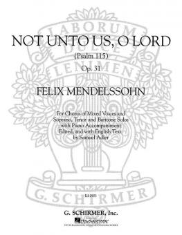 Not Unto Us O Lord Psalm 115 
