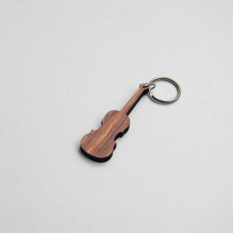 Schlüsselanhänger Violine Walnuss 