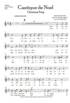 Cantique de Noel - Satz mit Solo- und Chorstimmen 