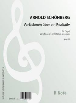 Variations an a recitative op. 40 