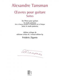 Œuvres pour guitare: Suites 