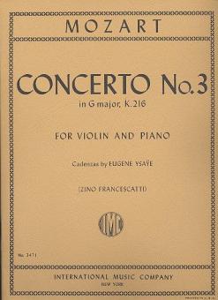 Violin Concerto No. 3 G major K.216 