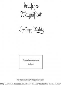 Organ accompaniment for the "German Magnificat" 