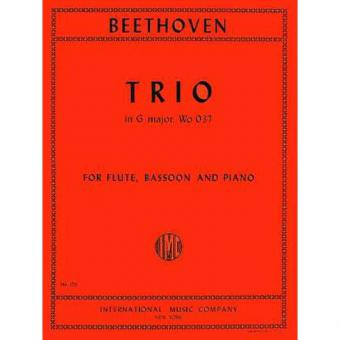 Trio in G major, WoO 37 for Flute (or Violin), Bassoon (or Cello) & Piano 