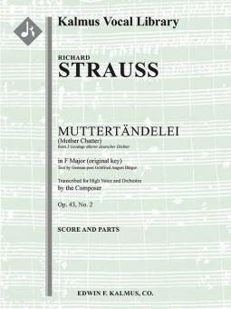 Muttertaendelei, Op. 43/2 [composer's transcription, F] 