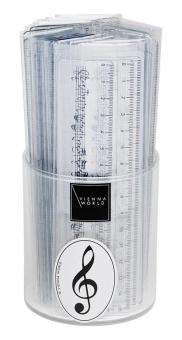 Linealbox Notenzeile transp. 15cm (44 pz.) 
