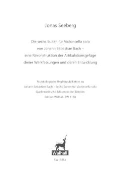 Die sechs Suiten für Violoncello solo 