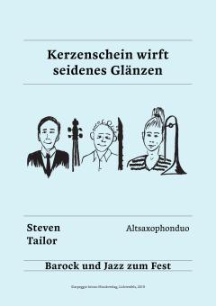 Kerzenschein wirft seidenes Glänzen 