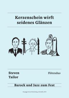 Kerzenschein wirft seidenes Glänzen 