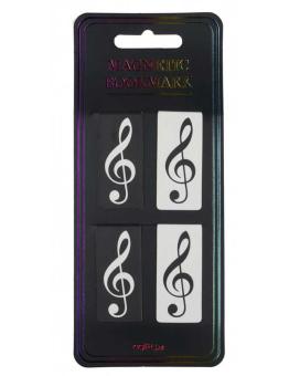 Segnalibro magnetico g-clef bianco e nero 