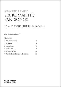 Six Romantic Partsongs 
