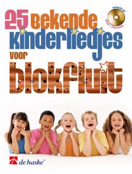 25 bekende kinderliedjes voor blokfluit 