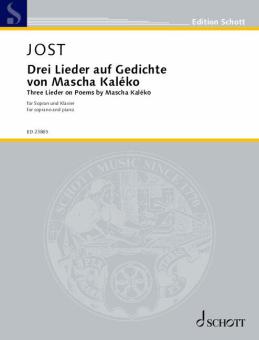 3 Lieder su poesie di Mascha Kaléko Standard