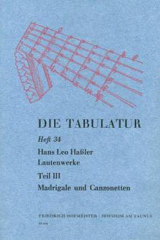 Lautenwerke, 1615, Teil 2 34 