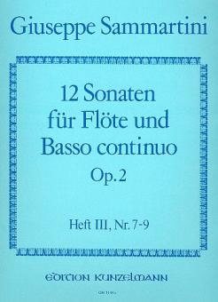 6 Sonatas Op. 2 for Flute and Basso continuo, Vol. 3 