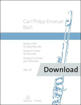 Sonata per flauto solo in la minore Wq 132 Download