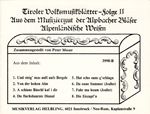 Alpenländische Weisen 