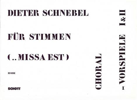 Für Stimmen (...missa est) 