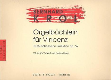 Orgelbüchlein für Vincenz op. 66 Standard