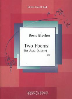 Two Poems For Jazz Quartet 