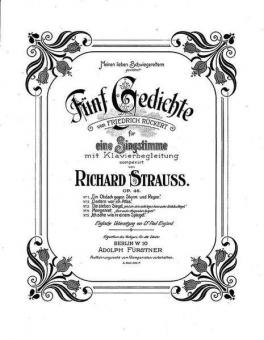 Five Poems by Friedrich Rückert Op. 46/2 