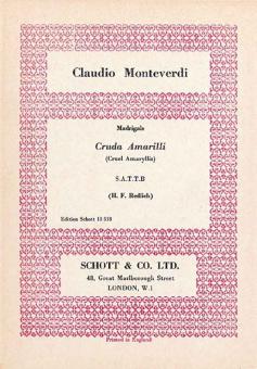 Madrigals: Cruda Amarilli Standard