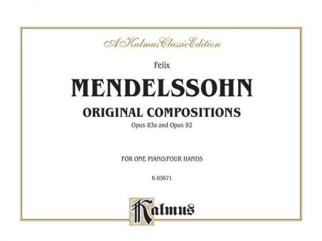 Original Compositions, Op. 83a & Op. 98 