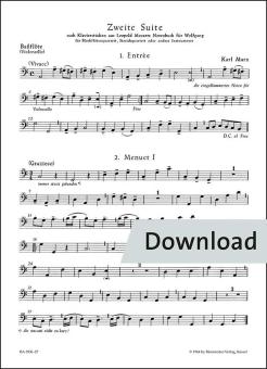 Seconda suite basata su danze tratte dal libro musicale di Leopold Mozart per Wolfgang 