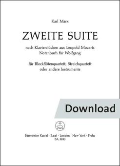 Seconda suite basata su danze tratte dal libro musicale di Leopold Mozart per Wolfgang 