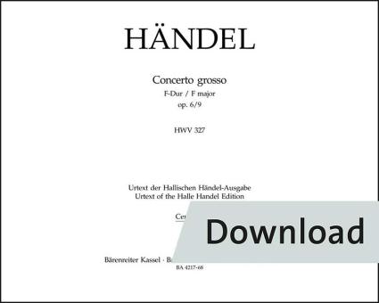 Concerto grosso in fa maggiore op. 6/9 HWV 327 Download