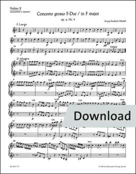 Concerto grosso in fa maggiore op. 6/9 HWV 327 Download