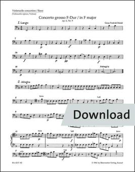 Concerto grosso in fa maggiore op. 6/9 HWV 327 Download