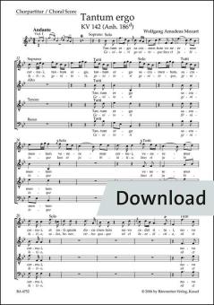 Tantum ergo KV 142 (Appendice 186d) Download