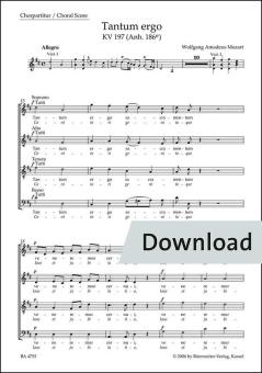 Tantum ergo KV 197 (Appendice 186e) Download