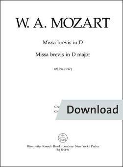 Missa brevis in re maggiore KV 194 (186h) Download