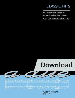 Classic Hits per due flauto dolce alto Download