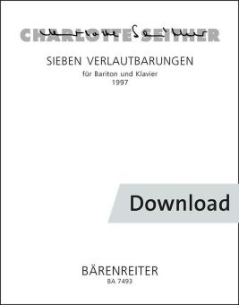 Sette pronunciamenti per baritono e pianoforte Download