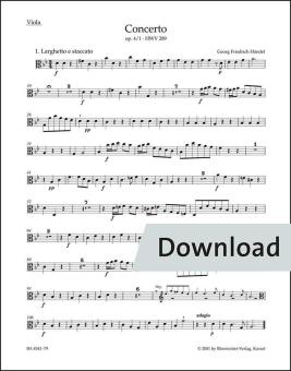 Concerto in sol minore op. 4/1 HWV 289 Download