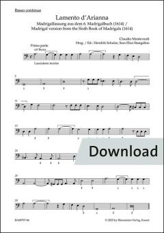 Lamento d'Arianna per 5 voci (SSATB) e basso continuo Download
