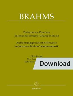 Informazioni pratiche sulle esecuzioni sulla musica da camera di Johannes Brahms Download