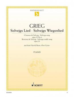 Solvejg's Song - Solvejg's Cradle Song Op. 55/4 and Op. 23 Standard