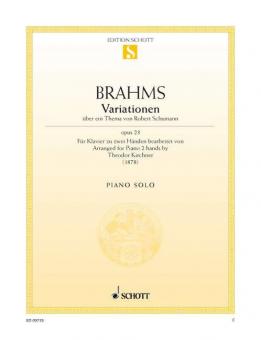 Variations on a Theme by Robert Schumann Op. 23 Standard