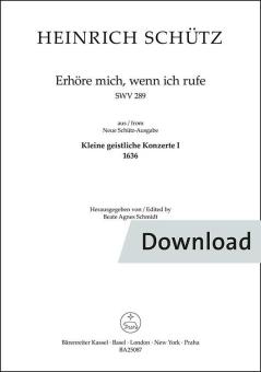Erhöre mich, wenn ich rufe SWV 289 