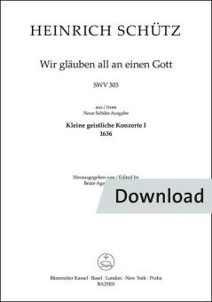 Wir gläuben all an einen Gott SWV 303 