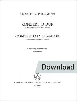 Konzert D-Dur für Violine, Streicher und Basso continuo 