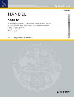 Sonata No. 2 F Major Op. 2/4 HWV 389 Standard